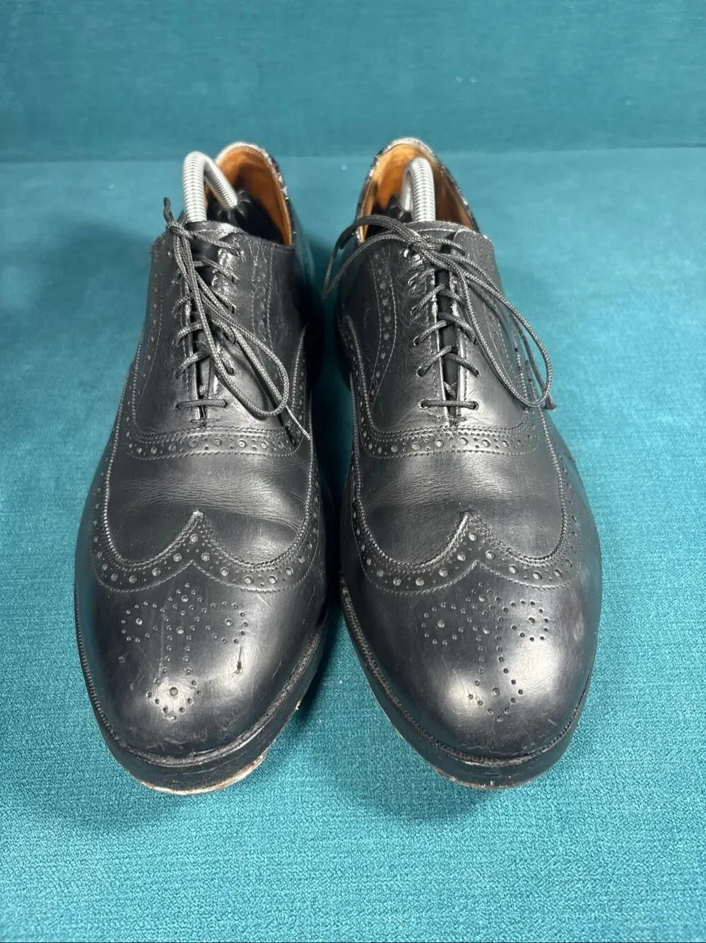 Allen Edmonds Chester Black Leather Wingtip Brogue Oxfords Men's Size 10.5 C